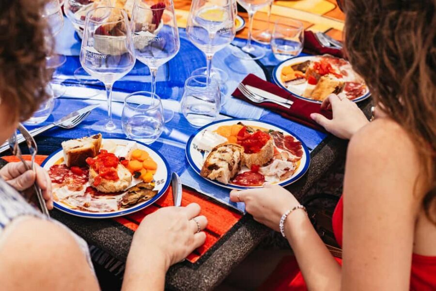From Naples: Wine Tasting Tour on Vesuvius Slopes with Lunch - Lunch on the terrace: Mediterranean plates with real wine pairing