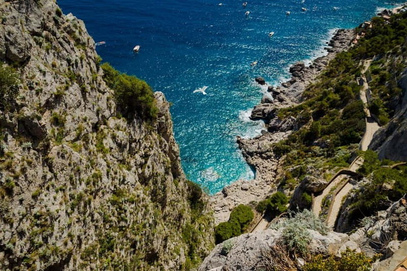From Pompeii/Castellammare/Vico Equense: Capri Day Cruise - The coastal cruise: Vesuvius views and “settle in” time