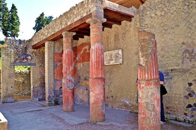 Herculaneum Private Tour with an Archaeologist - Stop 8 to Stop 10: the House of the Skeleton, the older Samnite home, and Neptune’s scene-setting rooms